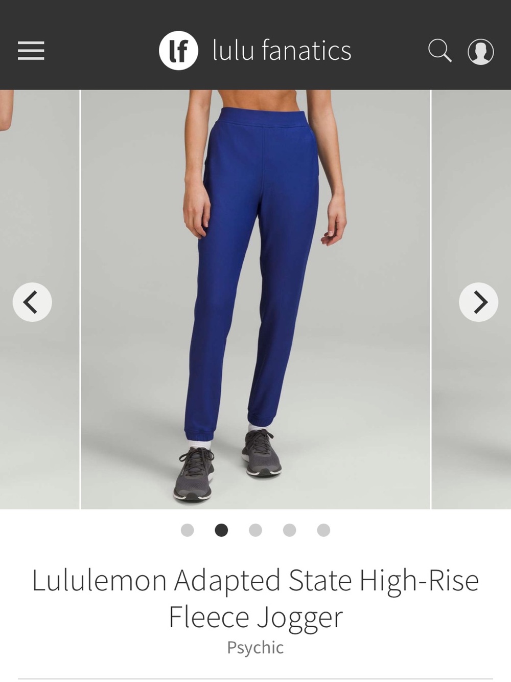 Lululemon Adapted State High-Rise Fleece Jogger Size 2 Psychic